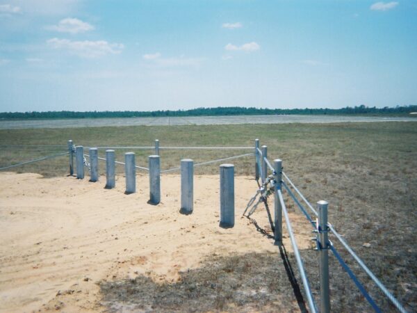 Cable Fencing Installed Around Construction Site