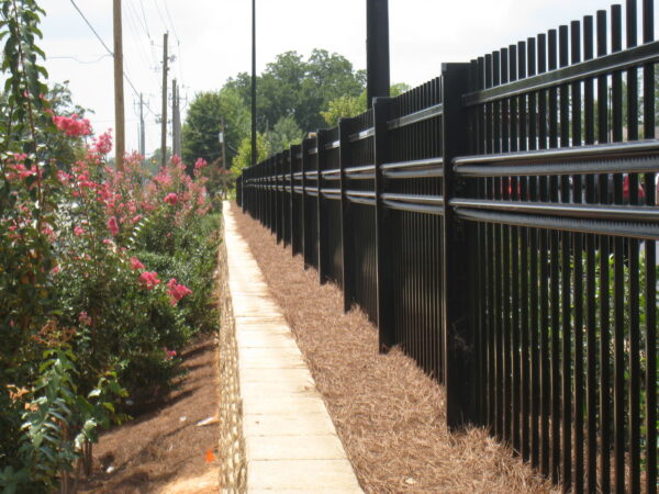 Decorative Cable Fencing Around Garden