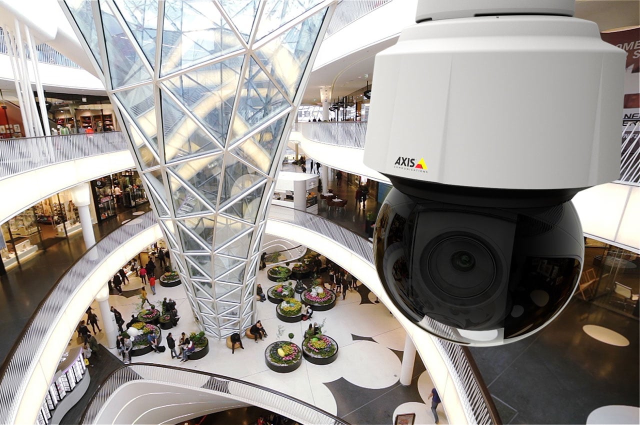 CCTV cameras installed in shopping center