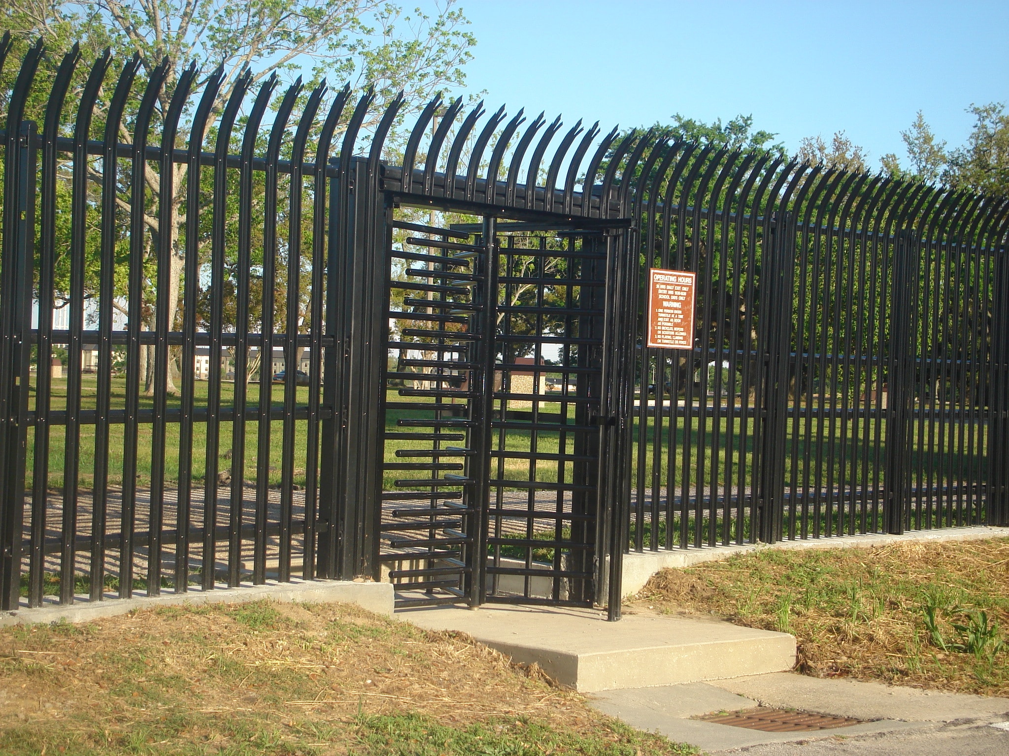anticlimb gates with turnstile